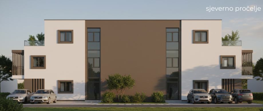 Savska 79 Residence – sjeverno pročelje novogradnje u Jelkovcu